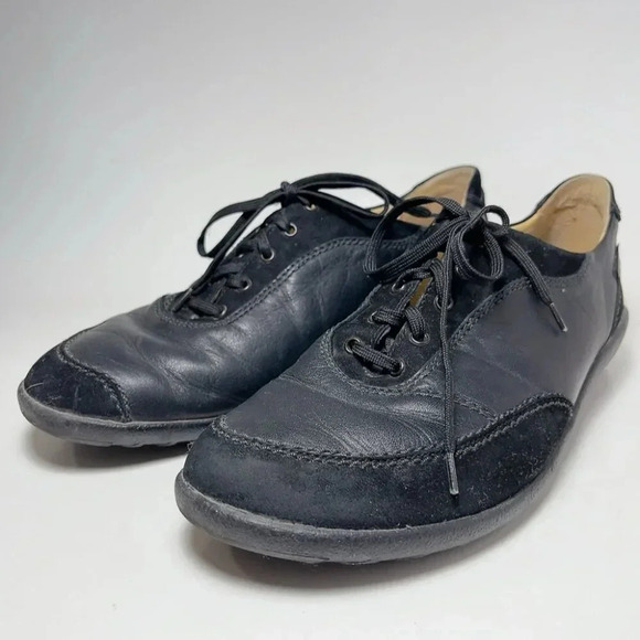 Mephisto Womens 10  Mobils Leather Lace Up Comfort Trainers Shoes - Picture 3 of 16